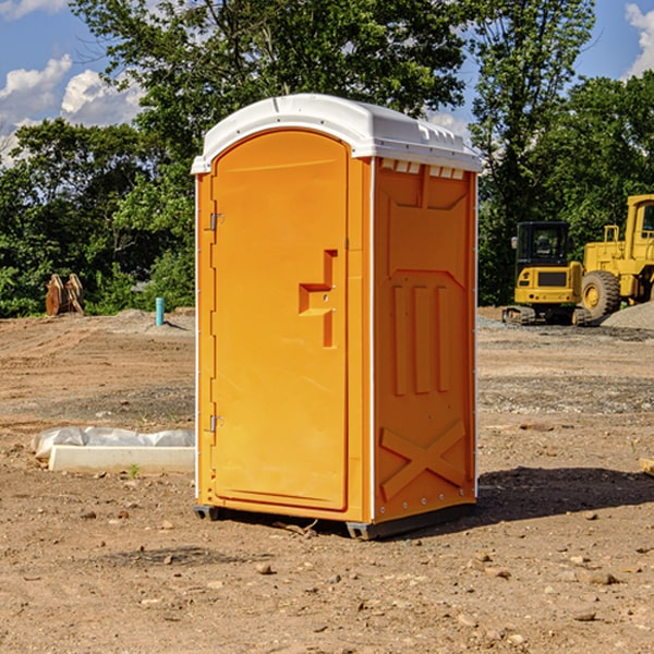 how often are the porta potties cleaned and serviced during a rental period in Dunkirk Maryland